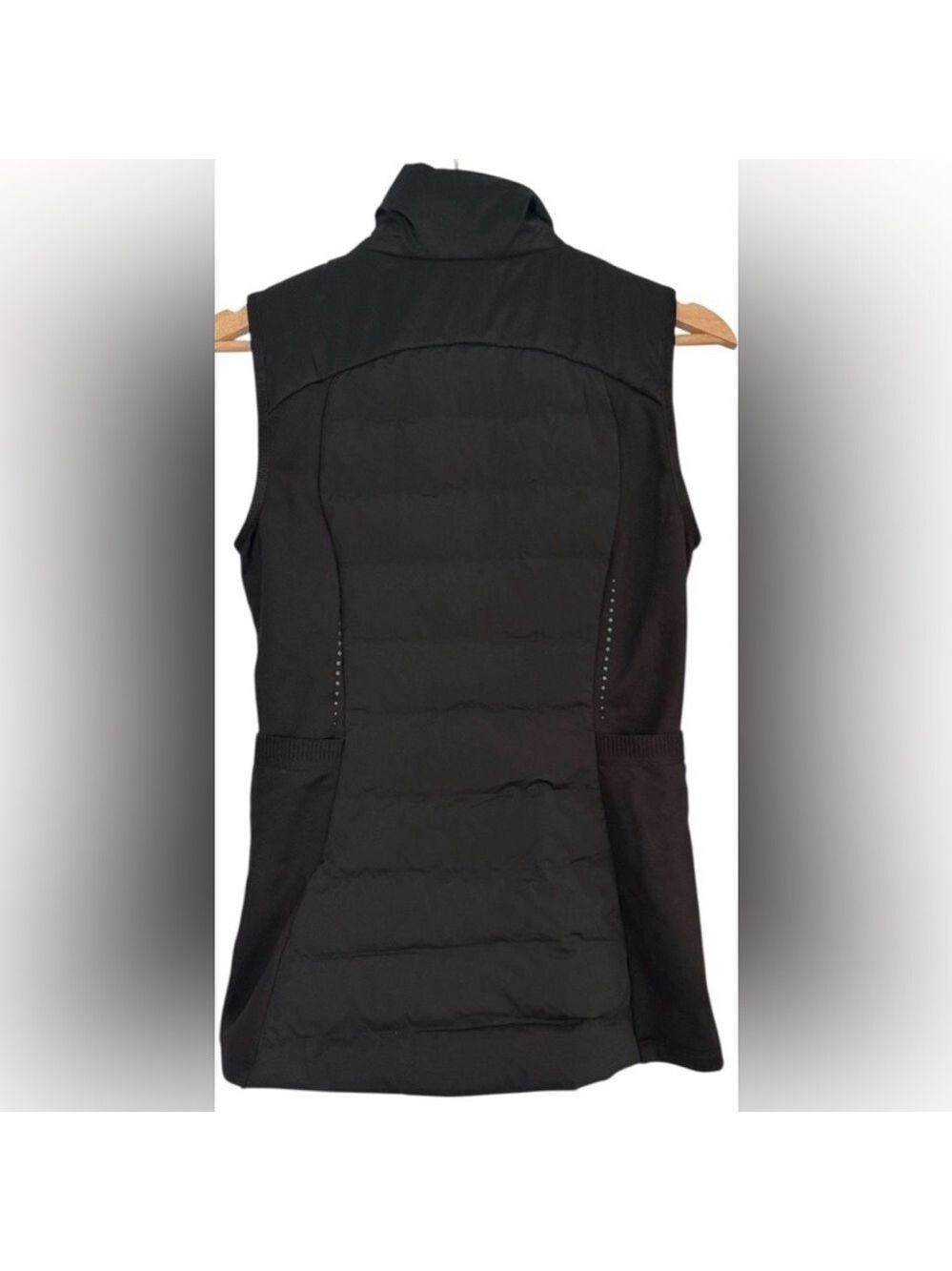 Lululemon Puffer Vest Black Sz 6 Quilted Full Zip Goose Down - Picture 2 of 10